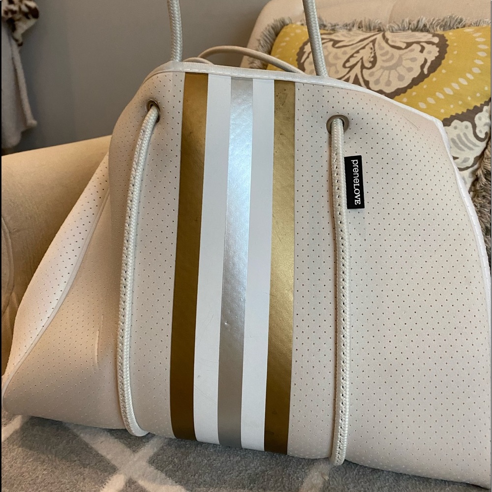 Neoprene prenelove gold and silver bag purse